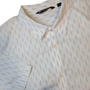 Travis Mathew Early Check In Button Up Blue Strikes size‎ XXL